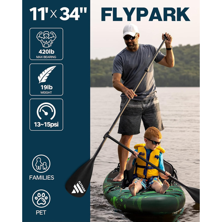 Надувна SUP дошка для плавання 335 см FLYPARK Thrive