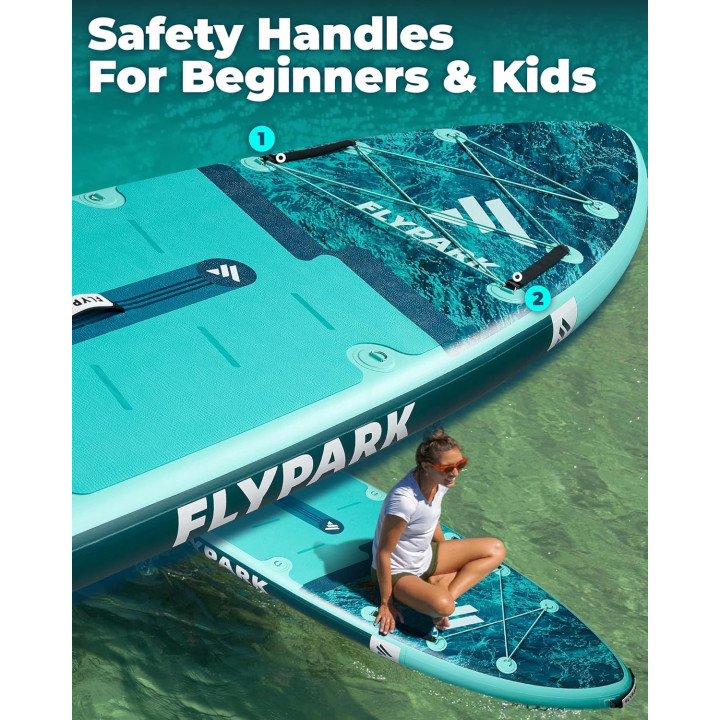 Надувна SUP дошка для плавання 335 см FLYPARK Ice Fog Emerald