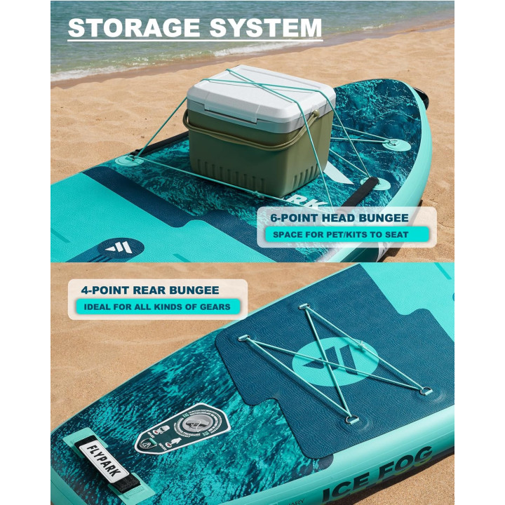 Надувна SUP дошка для плавання 335 см FLYPARK Ice Fog Emerald