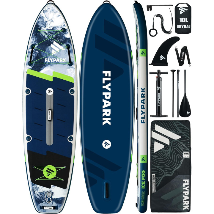 Надувна SUP дошка для плавання 335 см FLYPARK Ice Fog Gray