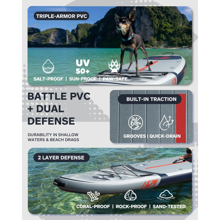 Надувна SUP дошка для плавання 335 см FLYSKI Forge Gray