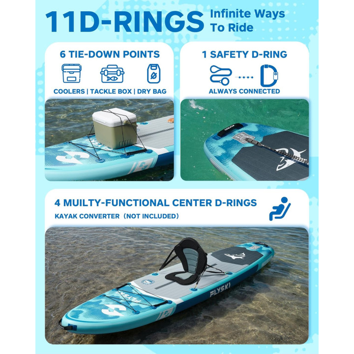 Надувна SUP дошка для плавання 335 см FLYSKI  Forge Blue