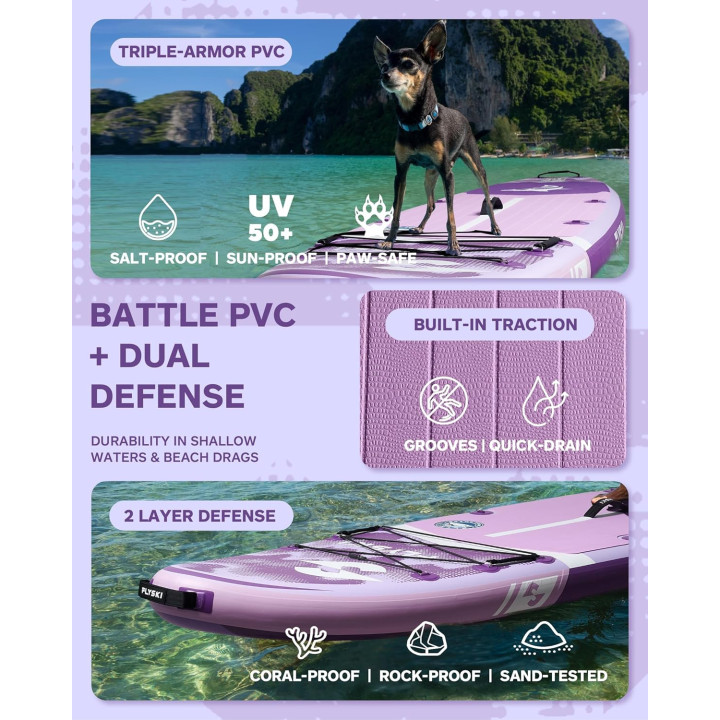 Надувна SUP дошка для плавання 335 см FLYSKI Forge Purple