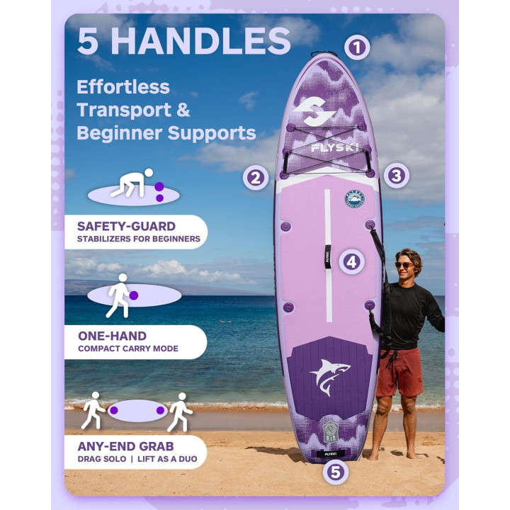 Надувна SUP дошка для плавання 335 см FLYSKI Forge Purple