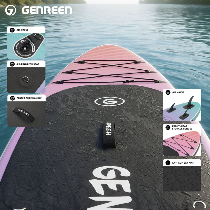 Надувна SUP дошка для плавання 305 см GENREEN Volcanic Coast Adventure Series