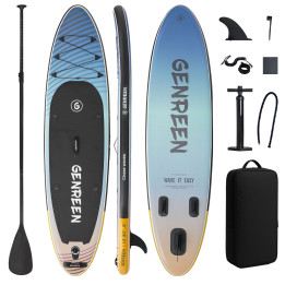 Надувна SUP дошка для плавання 305 см GENREEN Light Blue Aurora Gradient