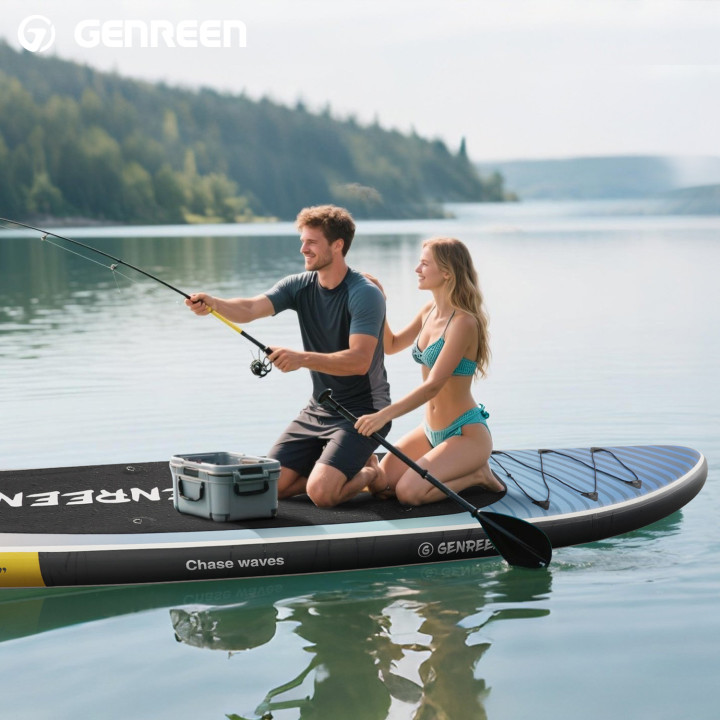Надувна SUP дошка для плавання 305 см GENREEN Light Blue Aurora Gradient