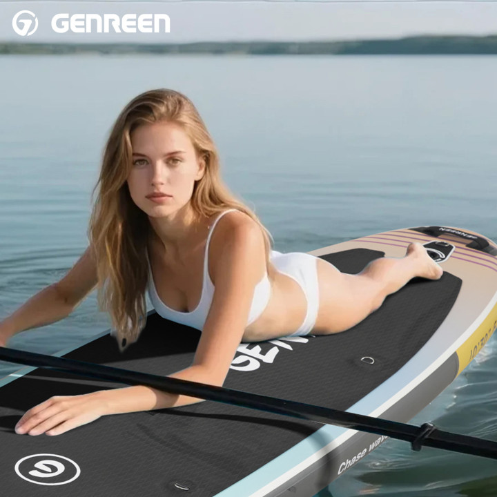 Надувна SUP дошка для плавання 305 см GENREEN Light Blue Aurora Gradient