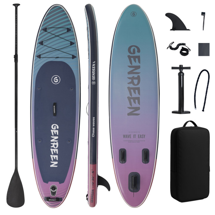 Надувна SUP дошка для плавання 305 см GENREEN Dark GreenGradient