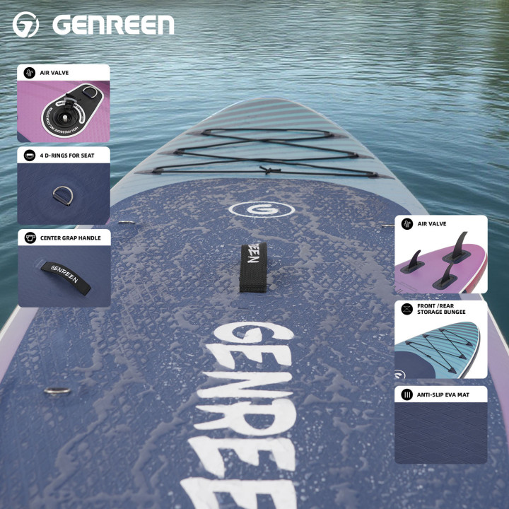 Надувна SUP дошка для плавання 305 см GENREEN Dark GreenGradient