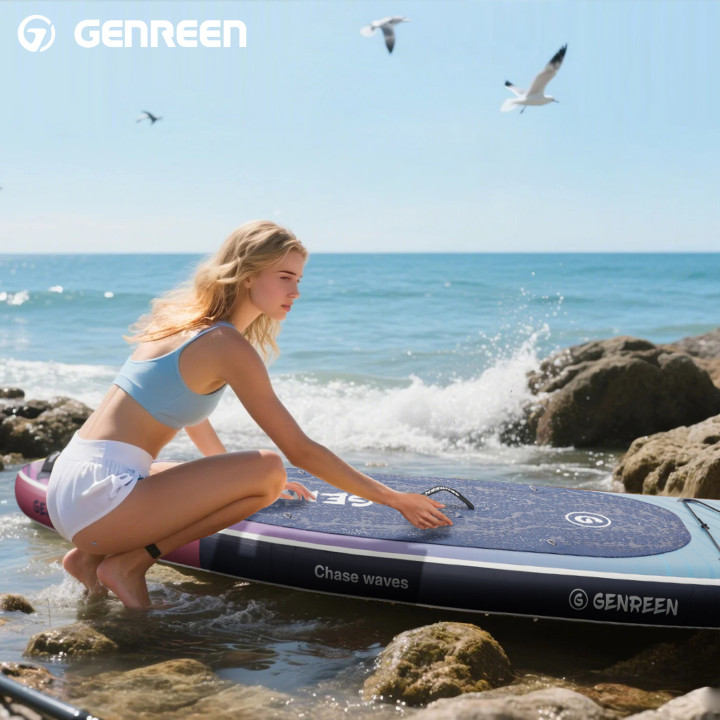 Надувна SUP дошка для плавання 305 см GENREEN Dark GreenGradient