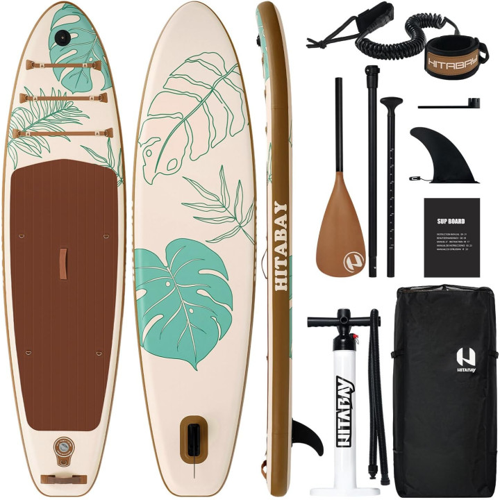 Надувна SUP дошка для плавання 320 см HITABAY LEAF WOOD