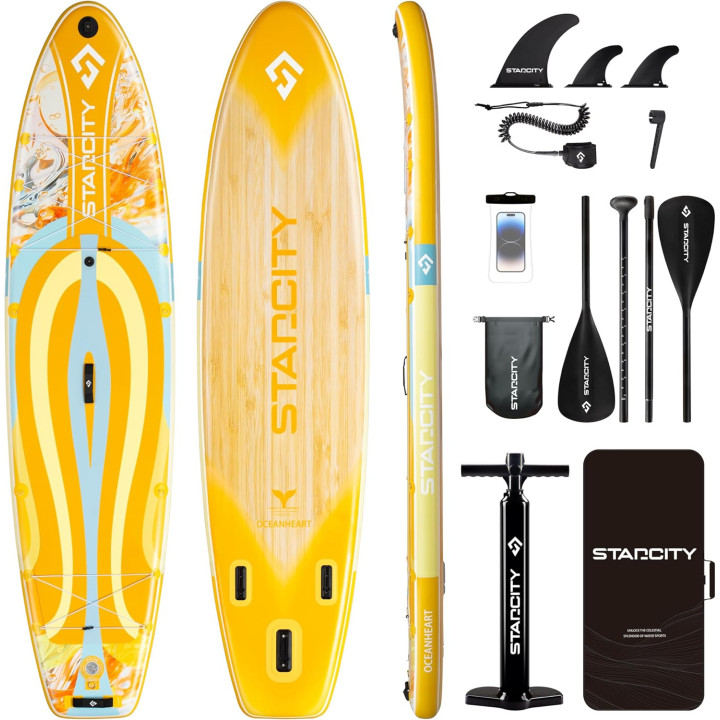 Надувна SUP дошка для плавання 350 см STARCITY жовта