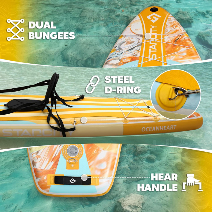 Надувна SUP дошка для плавання 350 см STARCITY жовта