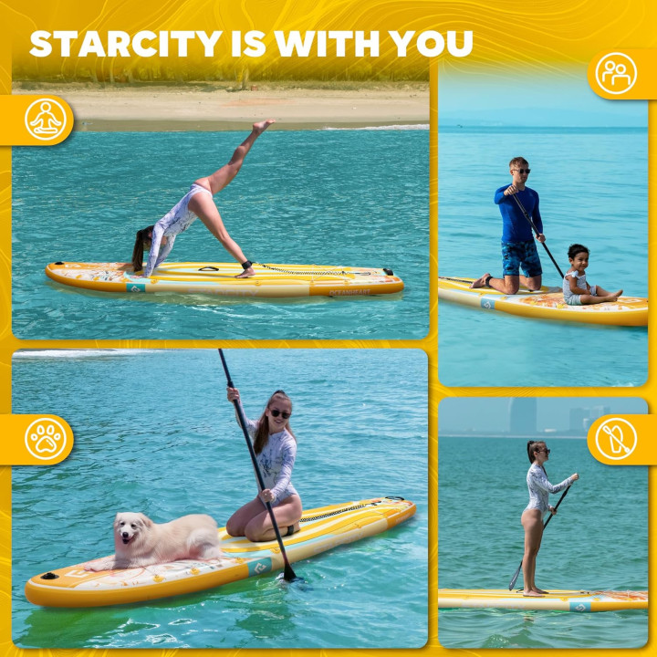 Надувна SUP дошка для плавання 350 см STARCITY жовта