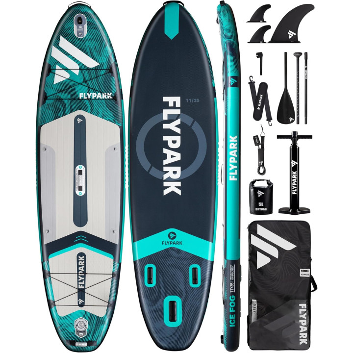 Надувна SUP дошка для плавання 335 см FLYPARK Ice Fog Blue