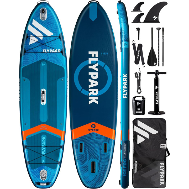 Надувна SUP дошка для плавання 335 см FLYPARK ICE FOG GREEN